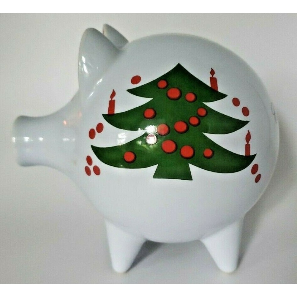 Waechtersbach Christmas Tree Christmas Club Piggy Bank Ceramic Germany Vintage